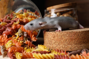 mouse getting into pasta in somebody's emergency food supply
